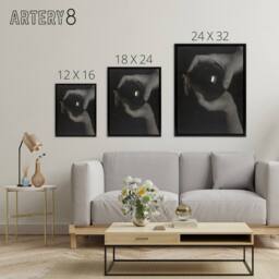 "Artery8 The Crystal Ball Rebecca Strand Stieglitz Framed Canvas Wall Art Print in Grey - Size: W12"" x H16""" - thumbnail 4