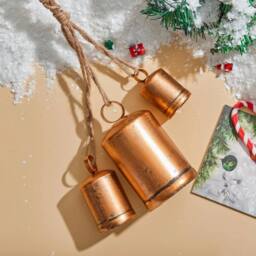 SPETLEK Set of 3 Giant Harmony Cow Bells in Gold - thumbnail 1