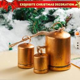 SPETLEK Set of 3 Giant Harmony Cow Bells in Gold - thumbnail 3