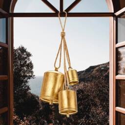 SPETLEK Set of 3 Giant Harmony Cow Bells in Gold - thumbnail 5
