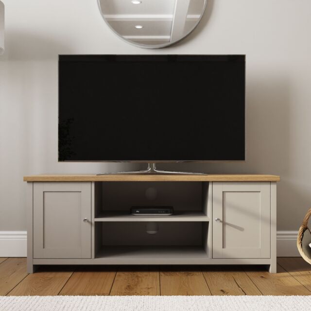 GFW Lancaster Large TV Cabinet in Grey - image 1