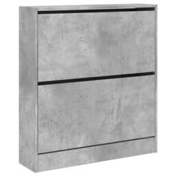 Berkfield Home Shoe Cabinet Concrete Grey 80x21x87.5 cm Engineered Wood - thumbnail 4