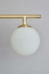 BHS Lighting Nancy Satin Brass Flush Bathroom Ceiling Light in Gold - thumbnail 3