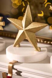 Dibor Marble & Gold Star Stocking Hook Christmas Stocking Holder - Size: 1 Pack - thumbnail 3