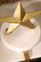 Dibor Marble & Gold Star Stocking Hook Christmas Stocking Holder - Size: 1 Pack - thumbnail 5