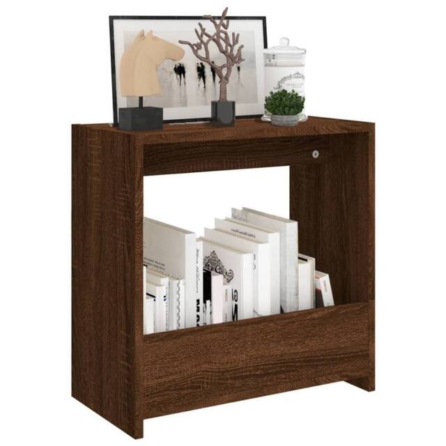 Berkfield Home Side Table Brown Oak 50x26x50 cm Engineered Wood - Size: 50 x 26 x 50 cm - image 1
