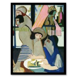 Artery8 The Cafe Abstract Painting Kirchner Framed Wall Art Print - Size: A3 - thumbnail 1