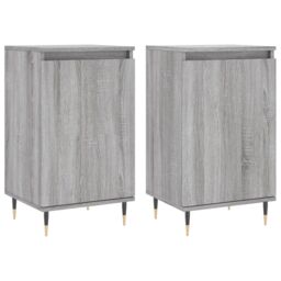 Berkfield Home Sideboards 2 pcs Grey Sonoma 40x35x70 cm Engineered Wood in Brown - Size: 40 x 35 x 70 cm - thumbnail 2