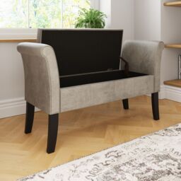GFW Balmoral Chenille Window Seat in Silver - thumbnail 4
