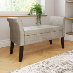 GFW Balmoral Chenille Window Seat in Silver - thumbnail 3