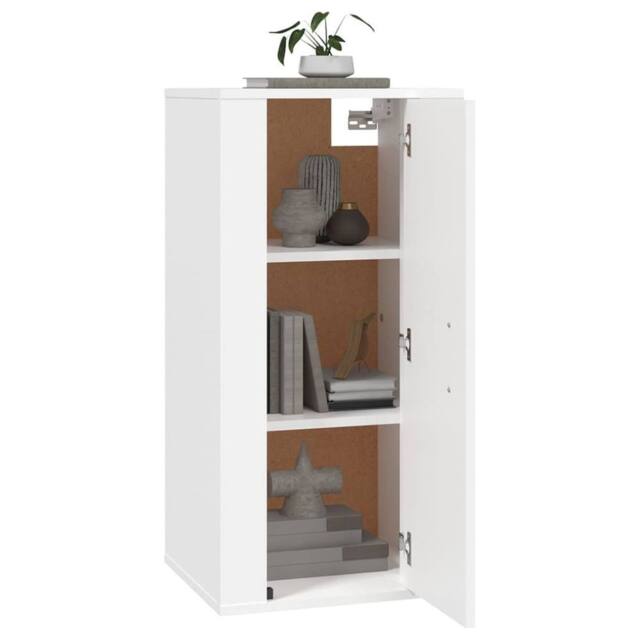 Berkfield Home Wall Mounted TV Cabinet White 40x34, 5x80 cm - image 1