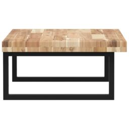 Berkfield Home Basin Shelf Wall Mounted Steel & Solid Wood Acacia in Brown - thumbnail 5