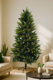 Neel Blue Green Pine Xmas Tree, Artificial Christmas Tree with Warm White LEDs - Size: 5ft - thumbnail 5