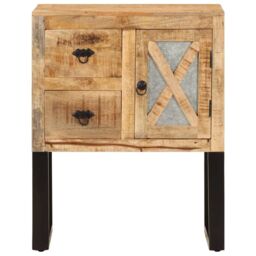 Berkfield Home Sideboard 60x30x76 cm Solid Mango Wood in Brown - Size: 60 x 30 x 76 cm - thumbnail 3