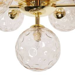 Wyld and Coco 7-Light Beige and Gold Glass Ceiling Fixture - thumbnail 8