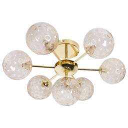 Wyld and Coco 7-Light Beige and Gold Glass Ceiling Fixture - thumbnail 5