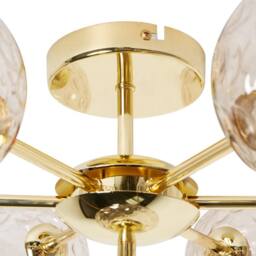 Wyld and Coco 7-Light Beige and Gold Glass Ceiling Fixture - thumbnail 7