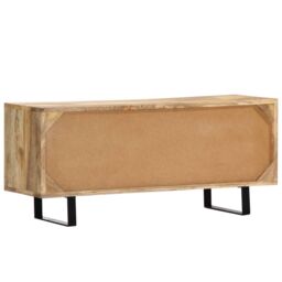 Berkfield Home TV Cabinet 90x30x40 cm Solid Mango Wood in Brown - Size: 90 x 30 x 40 cm - thumbnail 4