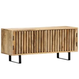 Berkfield Home TV Cabinet 90x30x40 cm Solid Mango Wood in Brown - Size: 90 x 30 x 40 cm - thumbnail 1