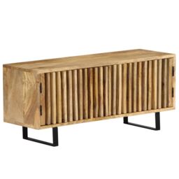 Berkfield Home TV Cabinet 90x30x40 cm Solid Mango Wood in Brown - Size: 90 x 30 x 40 cm - thumbnail 3