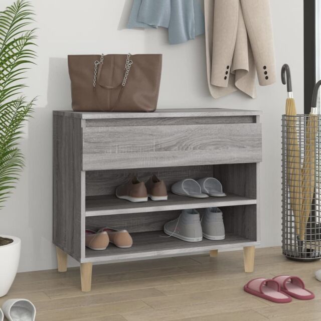 Berkfield Home Shoe Cabinet Grey Sonoma 70x36x60 cm Engineered Wood - Size: 70 x 36 x 60 cm - image 1