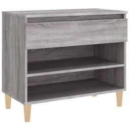 Berkfield Home Shoe Cabinet Grey Sonoma 70x36x60 cm Engineered Wood - Size: 70 x 36 x 60 cm - thumbnail 2