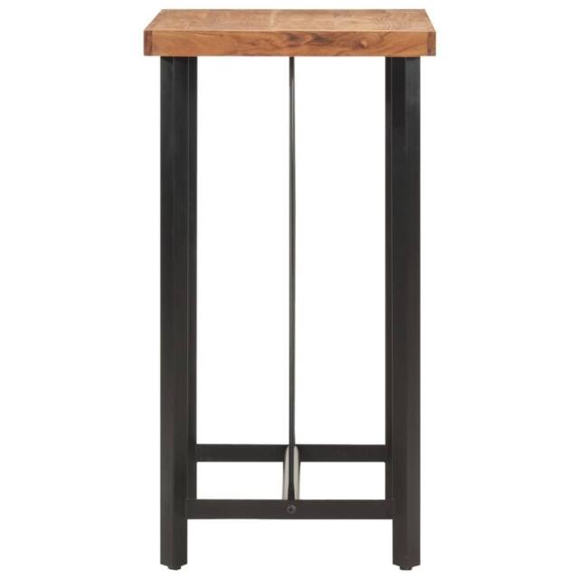 Berkfield Home Beautiful Bar Table 55x55x107 cm Solid Wood Acacia & Iron in Brown - Size: 55 x 55 x 107 cm - image 1