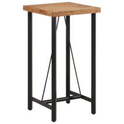 Berkfield Home Beautiful Bar Table 55x55x107 cm Solid Wood Acacia & Iron in Brown - Size: 55 x 55 x 107 cm - thumbnail 2