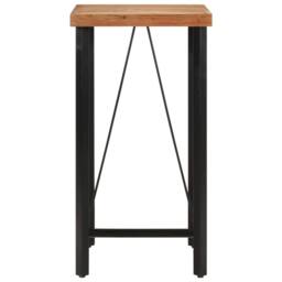 Berkfield Home Beautiful Bar Table 55x55x107 cm Solid Wood Acacia & Iron in Brown - Size: 55 x 55 x 107 cm - thumbnail 3