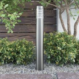 Berkfield Home Outdoor Post Lamp Standing Floor Lamp Stainless Steel in Silver