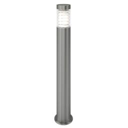 Berkfield Home Outdoor Post Lamp Standing Floor Lamp Stainless Steel in Silver - thumbnail 2