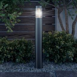 Berkfield Home Outdoor Post Lamp Standing Floor Lamp Stainless Steel in Silver - thumbnail 5