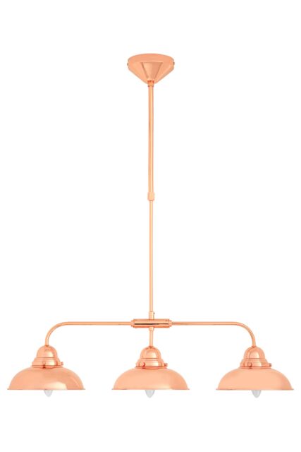 Orsina Chrome 3 Pendant Ceiling Light, Industrial Style Hanging Light With Chrome Finish, Pendant Lamp in Gold - image 1