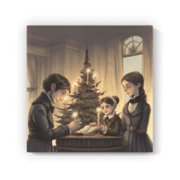 Warren Reed - Designer Lighting The Candles Canvas - Size: w10 inch x h10 inch - thumbnail 2