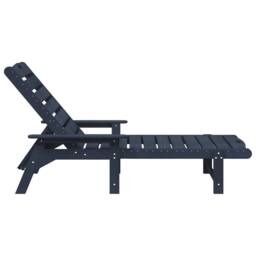 Berkfield Home Sun Loungers 2 pcs Navy Blue 162x53x98.5 cm HDPE - thumbnail 5
