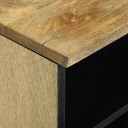 Berkfield Home TV Cabinet - 100 x 33.5 x 46 cm, made from solid mango wood in Brown - Size: 100 x 33.5 x 46 cm - thumbnail 6