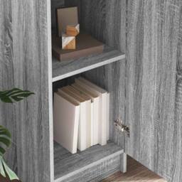 Berkfield Home Modern Buffet Cabinet Grey sonoma MDF Medium Buffet Cabinet - thumbnail 4