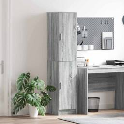 Berkfield Home Modern Buffet Cabinet Grey sonoma MDF Medium Buffet Cabinet - thumbnail 2