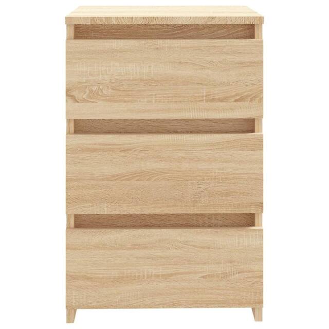 Berkfield Home Durable Bed Cabinet Sonoma Oak 40x35x62.5 cm Engineered Wood in Brown - image 1