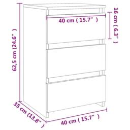 Berkfield Home Durable Bed Cabinet Sonoma Oak 40x35x62.5 cm Engineered Wood in Brown - thumbnail 8