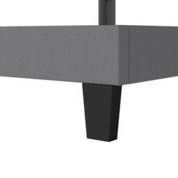 Levede King Bed Frame Metal & Wood Plush Upholstered Mattress Base in Grey - thumbnail 7