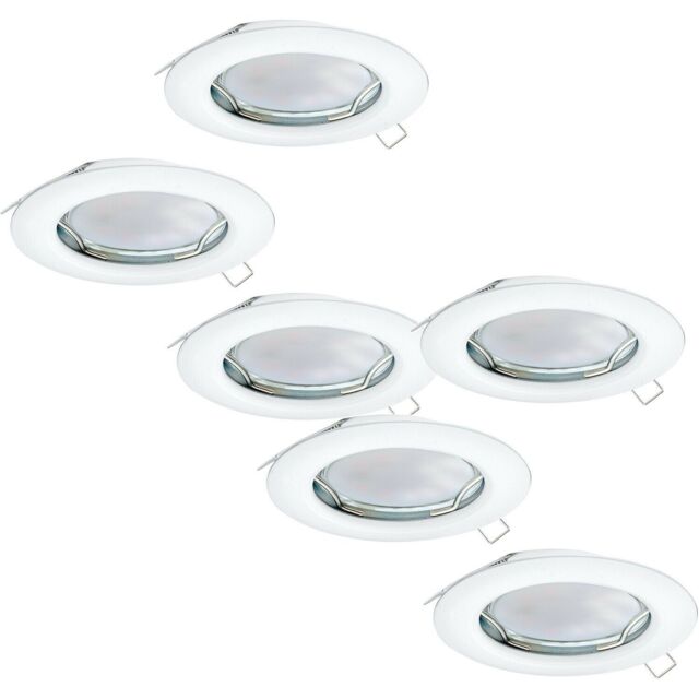Loops 2 PACK 3 PACK Flush / Recessed Ceiling Downlight White Steel 3x 3W GU10 - image 1