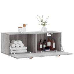 Berkfield Home Wall Cabinet Grey Sonoma 100x36.5x35 cm Engineered Wood - thumbnail 4