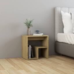 Berkfield Home Bed Cabinet Sonoma Oak 40x30x40 cm Engineered Wood in Brown - Size: 40 x 30 x 40 cm - thumbnail 1