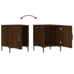 Berkfield Home Modern Bedside Cabinets 2 pcs Brown Oak 40x40x50 cm Engineered Wood - Size: 40 x 40 x 50 cm - thumbnail 7