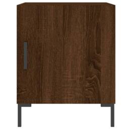 Berkfield Home Modern Bedside Cabinets 2 pcs Brown Oak 40x40x50 cm Engineered Wood - Size: 40 x 40 x 50 cm - thumbnail 4