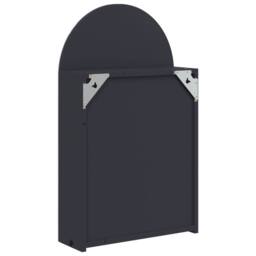 Berkfield Home Bathroom Mirror Cabinet with LED Light Arched Grey 42x13x70 cm - Size: 42 x 13 x 70 cm - thumbnail 8