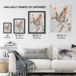 "Artery8 Tulip Flower Bloom Floral Painting Teyler Wall Art Poster Print in White - Size: W12"" x H16""" - thumbnail 3