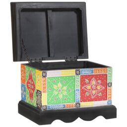 Berkfield Home Storage Box 40x30x30 cm Solid Wood Mango - Size: 40 x 30 x 30 cm - thumbnail 1
