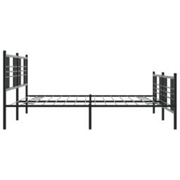 Berkfield Home Metal Bed Frame without Mattress with Footboard Black 193x203cm - Size: 193x203 cm - thumbnail 5